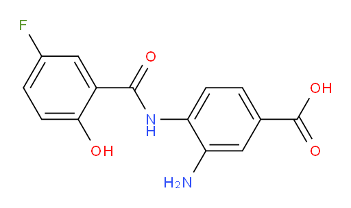3-amino-4-(5-fluoro-2-hydroxybenzamido)benzoic acid