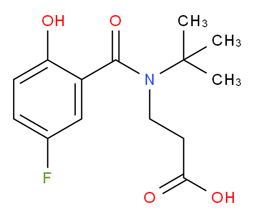 3-(N-(tert-butyl)-5-fluoro-2-hydroxybenzamido)propanoic acid