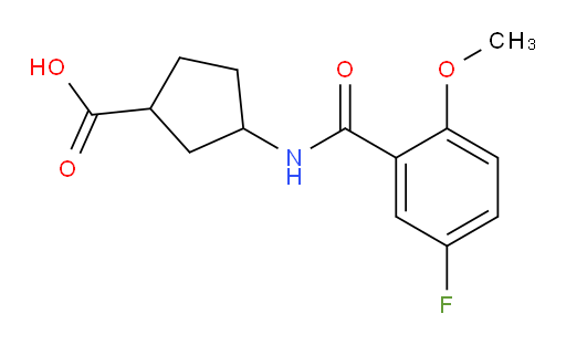 3-(5-fluoro-2-methoxybenzamido)cyclopentanecarboxylic acid