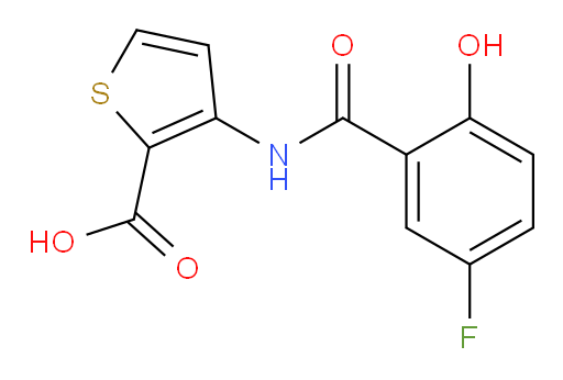 3-(5-fluoro-2-hydroxybenzamido)thiophene-2-carboxylic acid