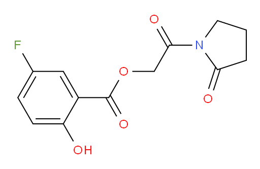 2-oxo-2-(2-oxopyrrolidin-1-yl)ethyl 5-fluoro-2-hydroxybenzoate