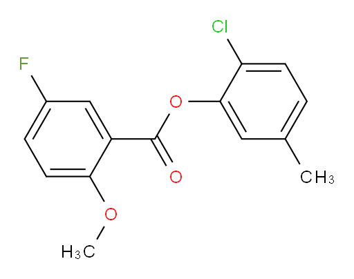 2-chloro-5-methylphenyl 5-fluoro-2-methoxybenzoate