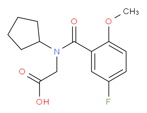2-(N-cyclopentyl-5-fluoro-2-methoxybenzamido)acetic acid