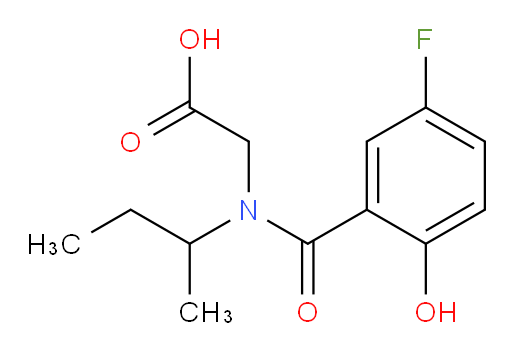 2-(N-(sec-butyl)-5-fluoro-2-hydroxybenzamido)acetic acid