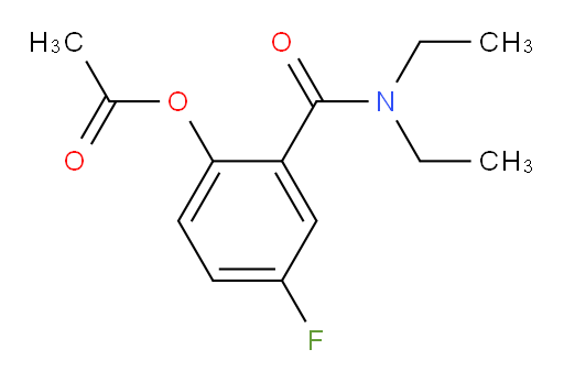 2-(diethylcarbamoyl)-4-fluorophenyl acetate