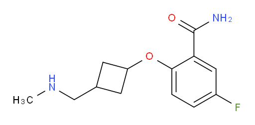 5-fluoro-2-(3-((methylamino)methyl)cyclobutoxy)benzamide