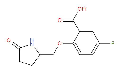 5-fluoro-2-((5-oxopyrrolidin-2-yl)methoxy)benzoic acid