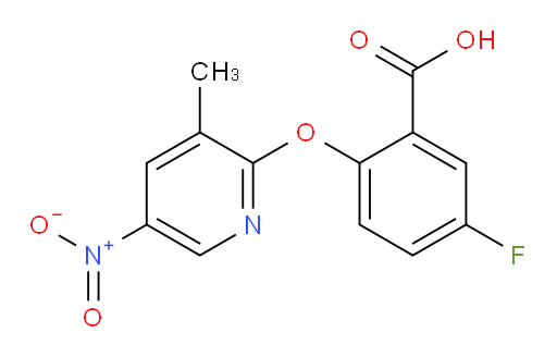 5-fluoro-2-((3-methyl-5-nitropyridin-2-yl)oxy)benzoic acid