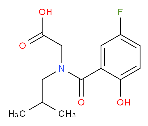 2-(5-fluoro-2-hydroxy-N-isobutylbenzamido)acetic acid