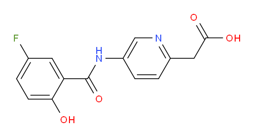 2-(5-(5-fluoro-2-hydroxybenzamido)pyridin-2-yl)acetic acid