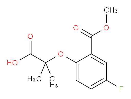 2-(4-fluoro-2-(methoxycarbonyl)phenoxy)-2-methylpropanoic acid
