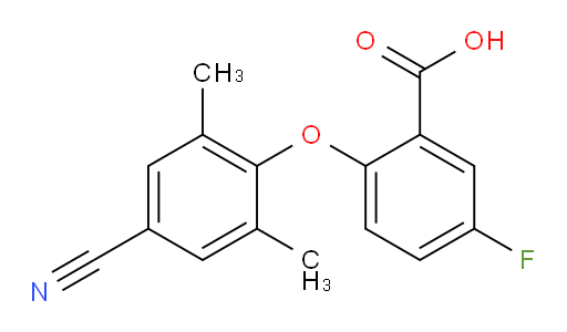 2-(4-cyano-2,6-dimethylphenoxy)-5-fluorobenzoic acid
