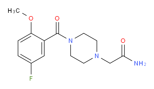 2-(4-(5-fluoro-2-methoxybenzoyl)piperazin-1-yl)acetamide