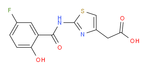 2-(2-(5-fluoro-2-hydroxybenzamido)thiazol-4-yl)acetic acid