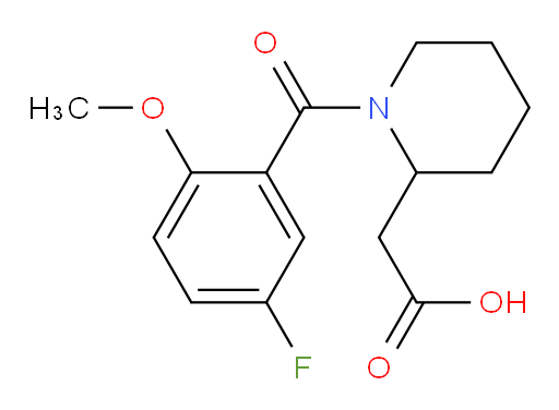 2-(1-(5-fluoro-2-methoxybenzoyl)piperidin-2-yl)acetic acid