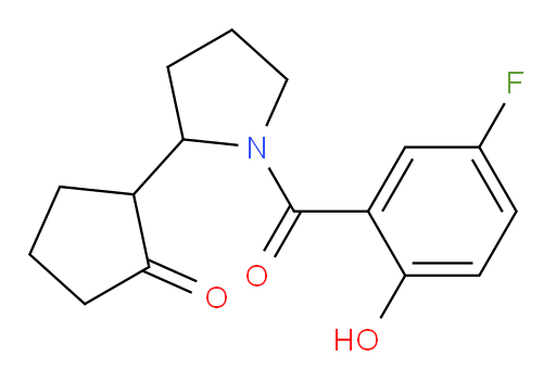 2-(1-(5-fluoro-2-hydroxybenzoyl)pyrrolidin-2-yl)cyclopentanone