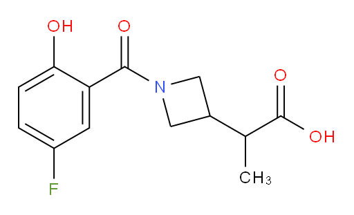 2-(1-(5-fluoro-2-hydroxybenzoyl)azetidin-3-yl)propanoic acid