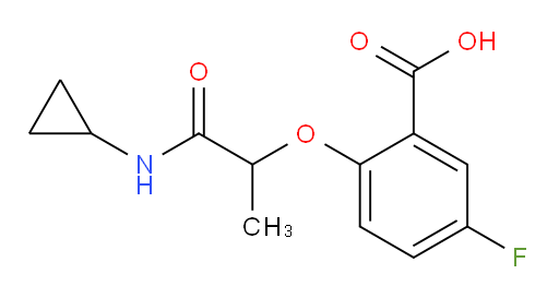 2-((1-(cyclopropylamino)-1-oxopropan-2-yl)oxy)-5-fluorobenzoic acid
