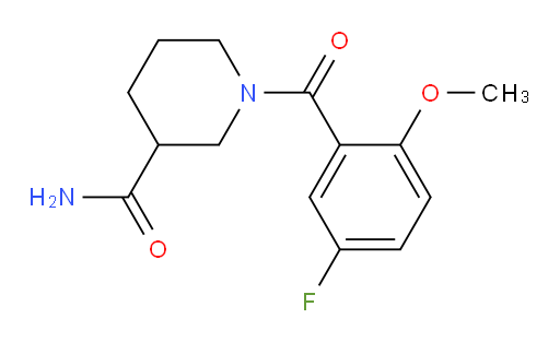 1-(5-fluoro-2-methoxybenzoyl)piperidine-3-carboxamide