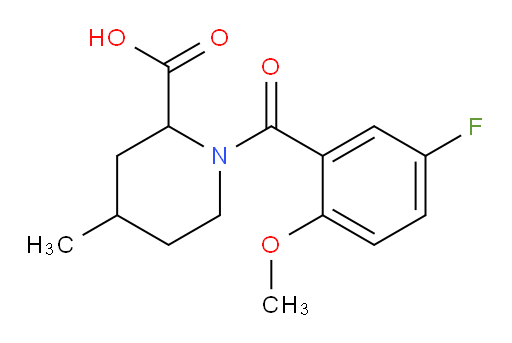 1-(5-fluoro-2-methoxybenzoyl)-4-methylpiperidine-2-carboxylic acid