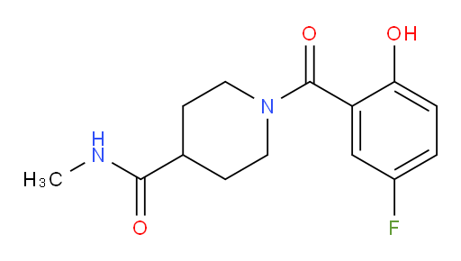 1-(5-fluoro-2-hydroxybenzoyl)-N-methylpiperidine-4-carboxamide