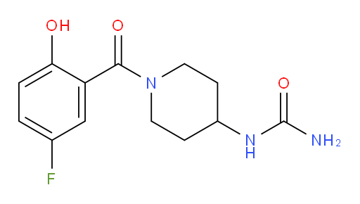 1-(1-(5-fluoro-2-hydroxybenzoyl)piperidin-4-yl)urea