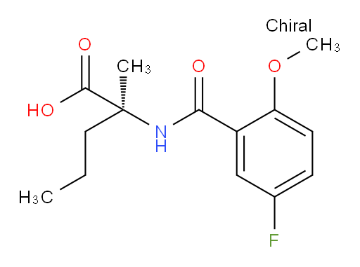 (S)-2-(5-fluoro-2-methoxybenzamido)-2-methylpentanoic acid