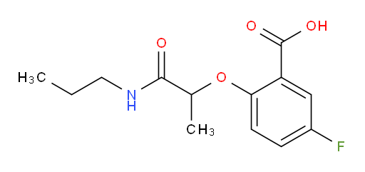 5-fluoro-2-((1-oxo-1-(propylamino)propan-2-yl)oxy)benzoic acid