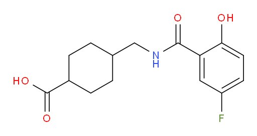 4-((5-fluoro-2-hydroxybenzamido)methyl)cyclohexanecarboxylic acid