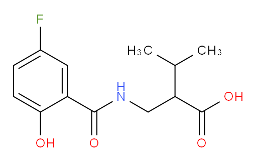 2-((5-fluoro-2-hydroxybenzamido)methyl)-3-methylbutanoic acid
