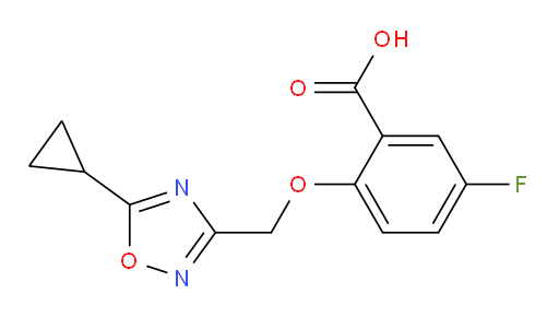 2-((5-cyclopropyl-1,2,4-oxadiazol-3-yl)methoxy)-5-fluorobenzoic acid