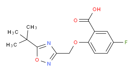 2-((5-(tert-butyl)-1,2,4-oxadiazol-3-yl)methoxy)-5-fluorobenzoic acid