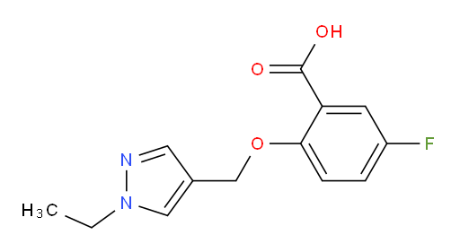 2-((1-ethyl-1H-pyrazol-4-yl)methoxy)-5-fluorobenzoic acid