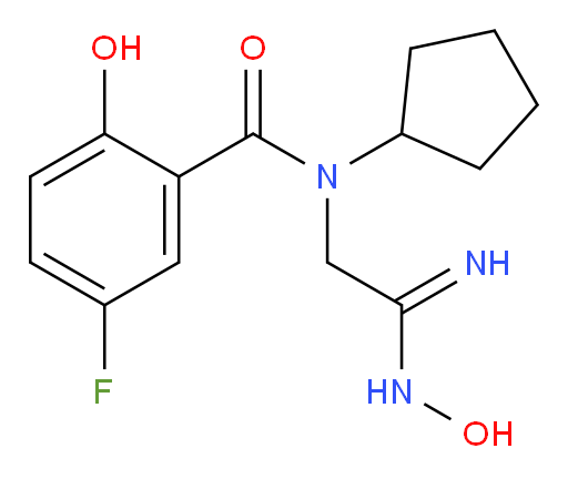 N-cyclopentyl-5-fluoro-2-hydroxy-N-(2-(hydroxyamino)-2-iminoethyl)benzamide