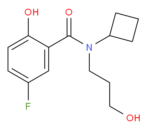 N-cyclobutyl-5-fluoro-2-hydroxy-N-(3-hydroxypropyl)benzamide