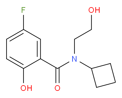 N-cyclobutyl-5-fluoro-2-hydroxy-N-(2-hydroxyethyl)benzamide