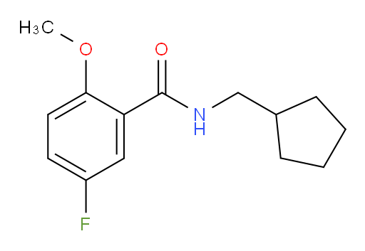 N-(cyclopentylmethyl)-5-fluoro-2-methoxybenzamide