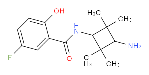 N-(3-amino-2,2,4,4-tetramethylcyclobutyl)-5-fluoro-2-hydroxybenzamide