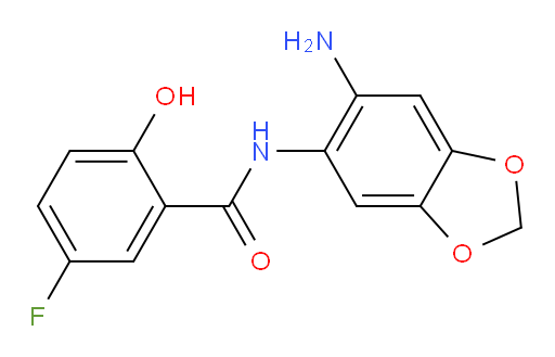 N-(6-aminobenzo[d][1,3]dioxol-5-yl)-5-fluoro-2-hydroxybenzamide