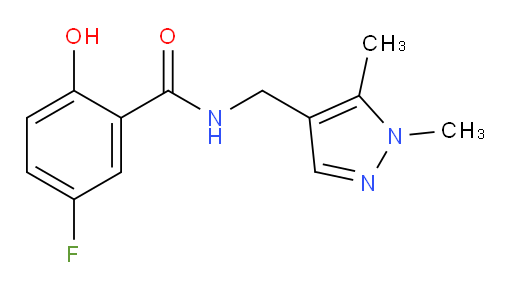 N-((1,5-dimethyl-1H-pyrazol-4-yl)methyl)-5-fluoro-2-hydroxybenzamide