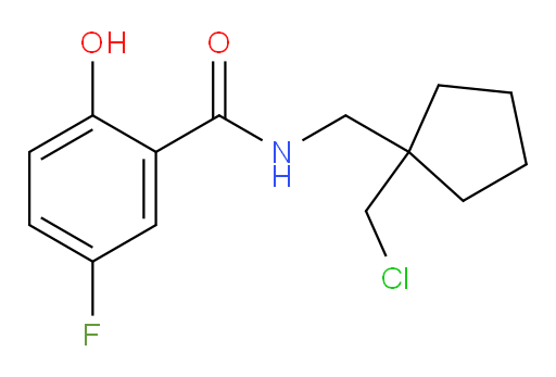 N-((1-(chloromethyl)cyclopentyl)methyl)-5-fluoro-2-hydroxybenzamide