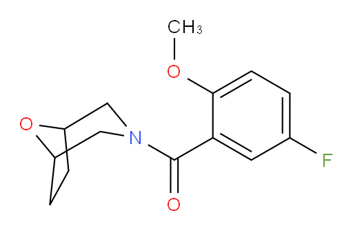 8-oxa-3-azabicyclo[3.2.1]octan-3-yl(5-fluoro-2-methoxyphenyl)methanone
