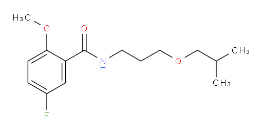 5-fluoro-N-(3-isobutoxypropyl)-2-methoxybenzamide