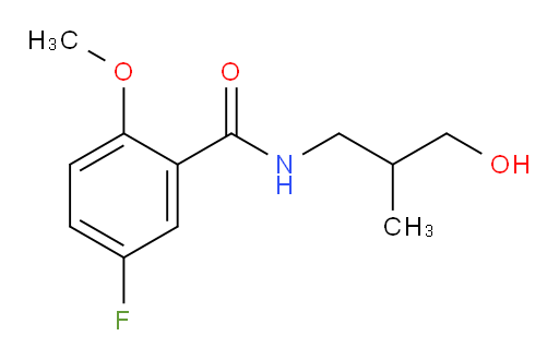 5-fluoro-N-(3-hydroxy-2-methylpropyl)-2-methoxybenzamide