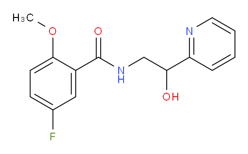 5-fluoro-N-(2-hydroxy-2-(pyridin-2-yl)ethyl)-2-methoxybenzamide