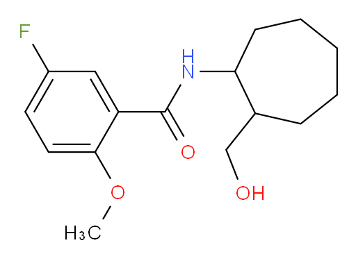 5-fluoro-N-(2-(hydroxymethyl)cycloheptyl)-2-methoxybenzamide