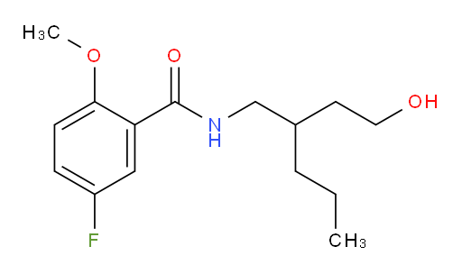 5-fluoro-N-(2-(2-hydroxyethyl)pentyl)-2-methoxybenzamide