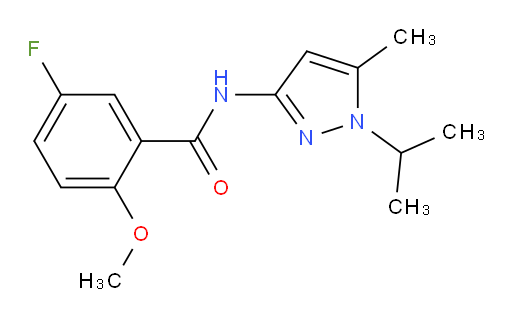 5-fluoro-N-(1-isopropyl-5-methyl-1H-pyrazol-3-yl)-2-methoxybenzamide