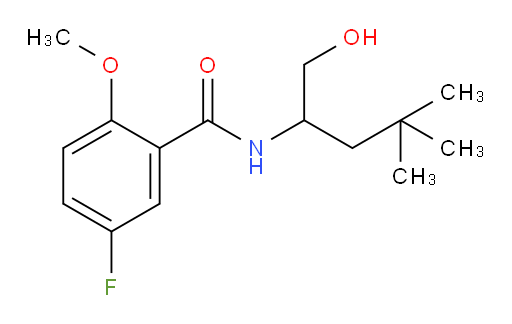 5-fluoro-N-(1-hydroxy-4,4-dimethylpentan-2-yl)-2-methoxybenzamide