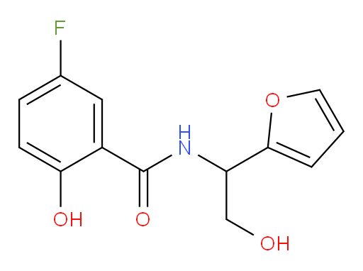 5-fluoro-N-(1-(furan-2-yl)-2-hydroxyethyl)-2-hydroxybenzamide
